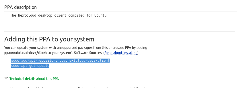 PPA Nextcloud