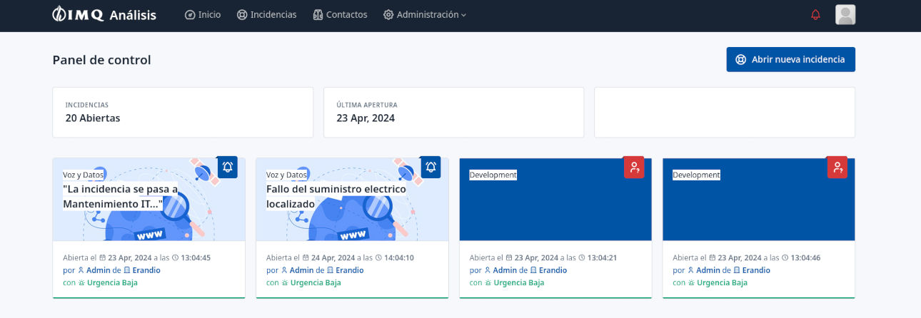 Software a medida para gestión de incidencias en IMQ Análisis Clínicos